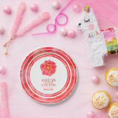 Borden van de rode kamellia-strijder papieren bordje (Feest)