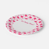 Borden van de roze partij Flamingos Papieren Bordje (Gekanteld)