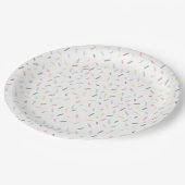 Borden van de sprintpartij (wit) papieren bordje (Gekanteld)