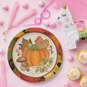 Borden van de Thanksgiving Pumpkin Party Papieren Bordje (Feest)