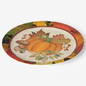Borden van de Thanksgiving Pumpkin Party Papieren Bordje (Gekanteld)