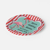 Borden van de Tropische kerstfeestdag Flamingo Papieren Bordje (Gekanteld)