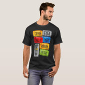 Borden van de turistische Honduras Copan Tela Omoa T-shirt (Voorkant volledig)