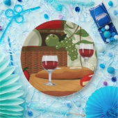 Borden van de wijnkaaspicknagepartij papieren bordje (Feest)