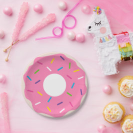 Borden van Donut Party Papieren Bordje
