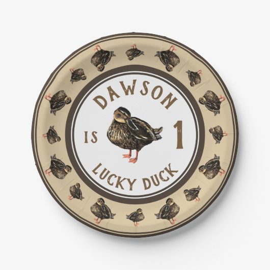 Borden van eendenpapier papieren bordje (Voorkant)