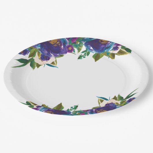 Borden van Floral Paper Papieren Bordje (Gekanteld)