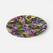 Borden van Floral Papier van Pansies Papieren Bordje (Gekanteld)