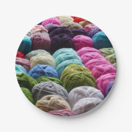 Borden van garen papieren bordje