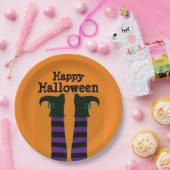 Borden van gecrashte heks-halloween-party papieren bordje (Feest)
