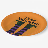 Borden van gecrashte heks-halloween-party papieren bordje (Gekanteld)