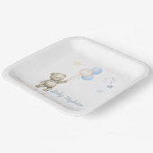 Borden van gepersonaliseerd Baby shower Teddy Bear Papieren Bordje (Gebogen)