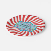 Borden van gepersonaliseerde circuspartijen papieren bordje (Gekanteld)