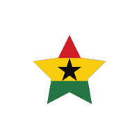 Borden van Ghana-vlagpapier