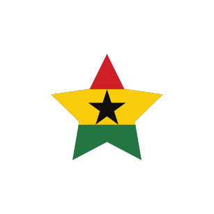 Borden van Ghana-vlagpapier Papieren Bordje