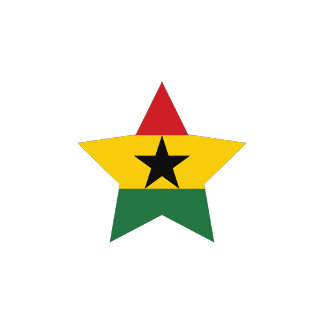 Borden van Ghana-vlagpapier Papieren Bordje