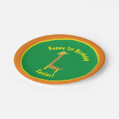 Borden van Giraffe Papier Dierensterfdag Papieren Bordje (Gekanteld)