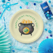 Borden van Gold Happy Saint Patrick's Day Paper Papieren Bordje (Feest)