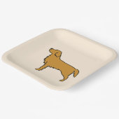 Borden van Golden Retriever Party Papieren Bordje (Gebogen)