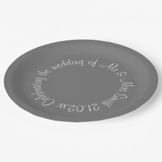 Borden van grijs en witboek - vieren... papieren bordje (Gekanteld)