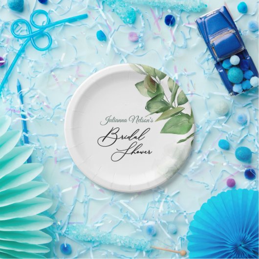 Borden van groenpapier met waterverf papieren bordje (Feest)