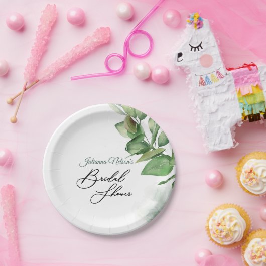 Borden van groenpapier met waterverf papieren bordje (Feest)