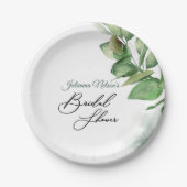 Borden van groenpapier met waterverf papieren bordje (Voorkant)