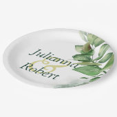 Borden van groenpapier met waterverf papieren bordje (Gekanteld)