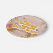 Borden van Groovy Baby shower Party Papieren Bordje (Gekanteld)