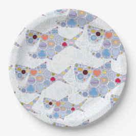 Borden van haaien papieren bordje