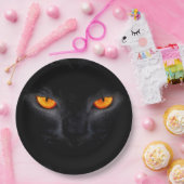 Borden van hakpapier/zwart katalysator papieren bordje (Feest)