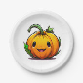 Borden van halloween Pumpkin-papier Papieren Bordje (Voorkant)