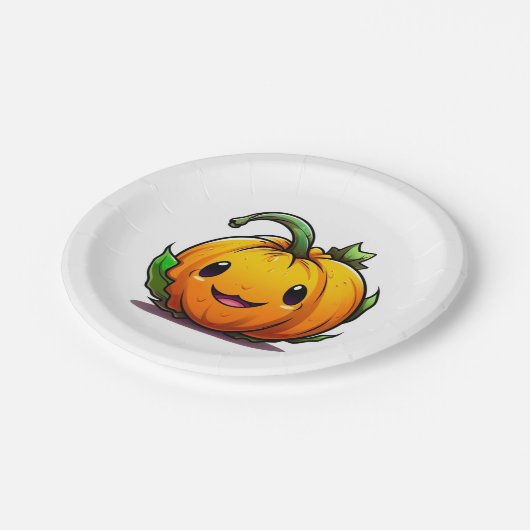 Borden van halloween Pumpkin-papier Papieren Bordje (Gekanteld)