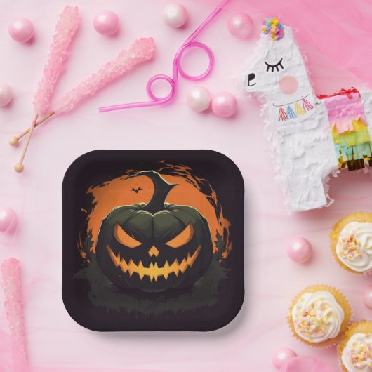 Borden van halloween Pumpkin-papier Papieren Bordje (Feest)