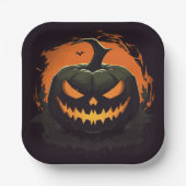 Borden van halloween Pumpkin-papier Papieren Bordje (Voorkant)