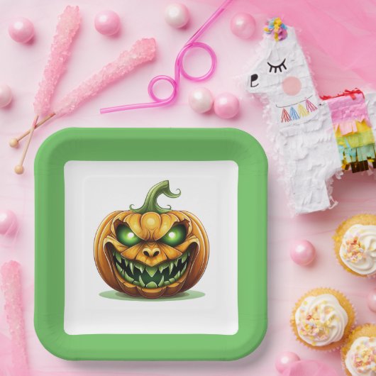 Borden van halloween Pumpkin-papier Papieren Bordje (Feest)