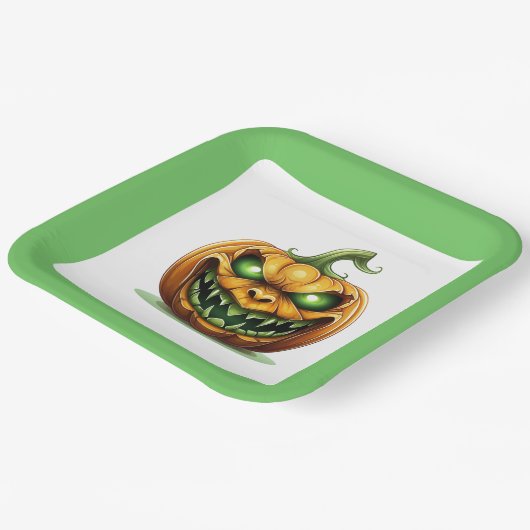 Borden van halloween Pumpkin-papier Papieren Bordje (Gebogen)