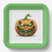 Borden van halloween Pumpkin-papier Papieren Bordje (Voorkant)