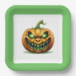 Borden van halloween Pumpkin-papier Papieren Bordje