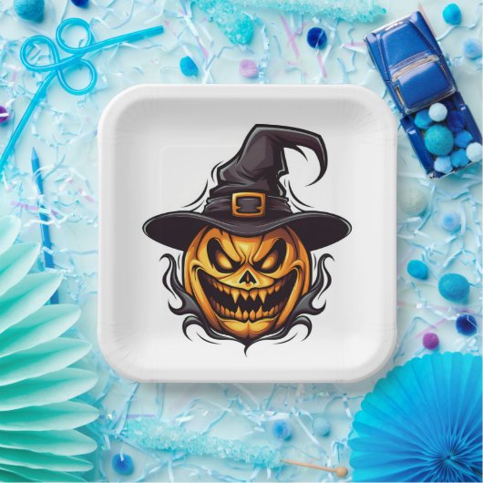 Borden van halloween Pumpkin-papier Papieren Bordje (Feest)