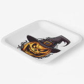 Borden van halloween Pumpkin-papier Papieren Bordje (Gebogen)