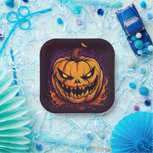 Borden van halloween Pumpkin-papier Papieren Bordje (Feest)
