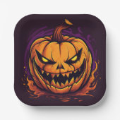 Borden van halloween Pumpkin-papier Papieren Bordje (Voorkant)