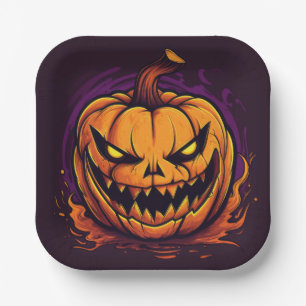 Borden van halloween Pumpkin-papier Papieren Bordje
