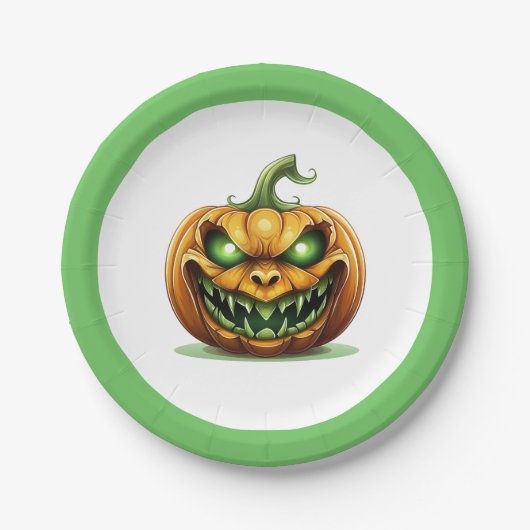 Borden van halloween Pumpkin-papier Papieren Bordje (Voorkant)