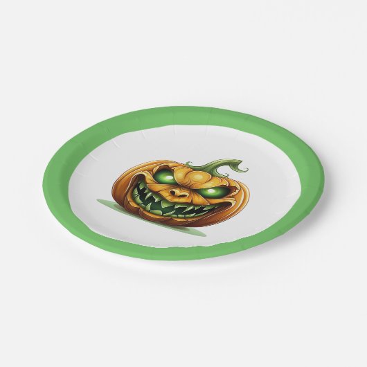 Borden van halloween Pumpkin-papier Papieren Bordje (Gekanteld)