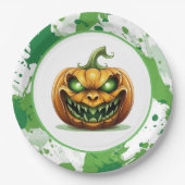 Borden van halloween Pumpkin-papier Papieren Bordje (Voorkant)