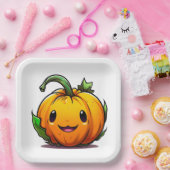 Borden van halloween Pumpkin-papier Papieren Bordje (Feest)