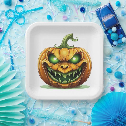 Borden van halloween Pumpkin-papier Papieren Bordje (Feest)