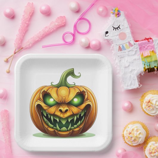 Borden van halloween Pumpkin-papier Papieren Bordje (Feest)